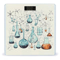Chemistry Print Weight Scale Large Bathroom Scales Digital Weight with Bright LED Display Non Slip Automatic Weighing Scale Fashion Weighing Machine for Body