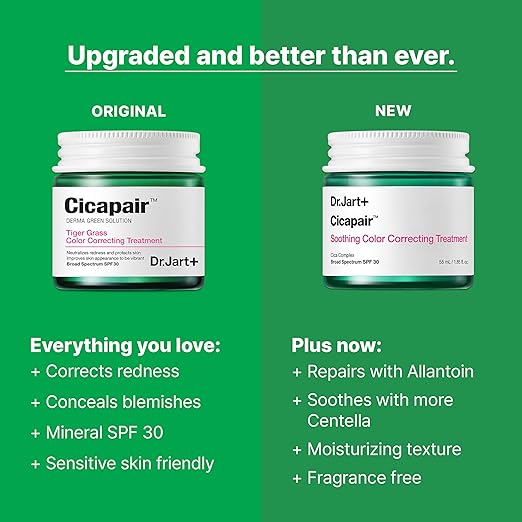 Dr. Jart+ Cicapair Soothing Color Correcting Treatment SPF 30 with Centella Asiatica Extracts | cc cream | Korean Skin Care