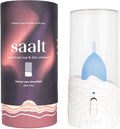 Saalt Menstrual Cup Steamer - Period Cup &amp Disc Sanitizer - Hands-Free Steam Sanitizer- No-Boil Design with Removable Power Cord - Compact &amp Portable - Arctic Mist