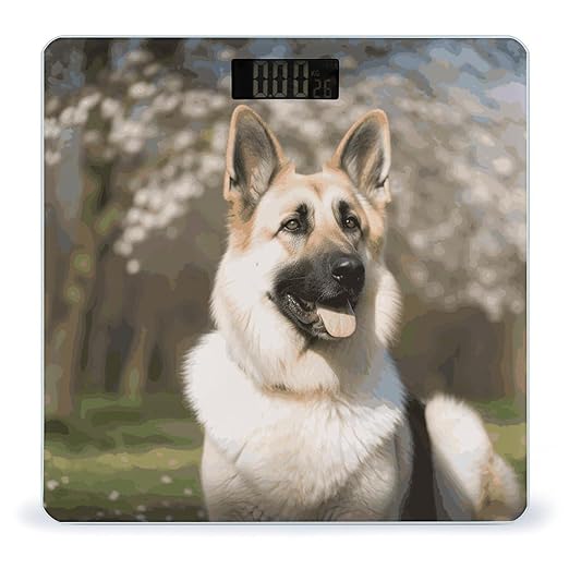 German Shepherd Dog Smart Scale for Body Weight Accurate Bathroom Scale with LED Display Digital Weight Scales Weighing Machine High Precision Scales for Bath Home