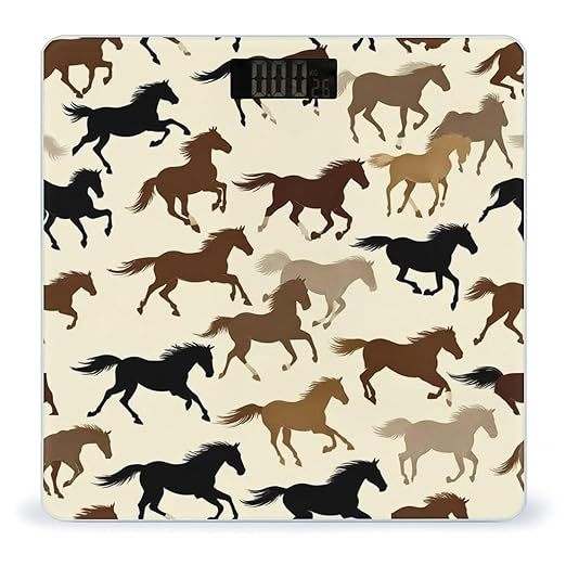 Men's Smart Scale for Body Weight Digital Bathroom Weighing Scale Automatic Switch Energy Saving Scale Wild Horse Racing