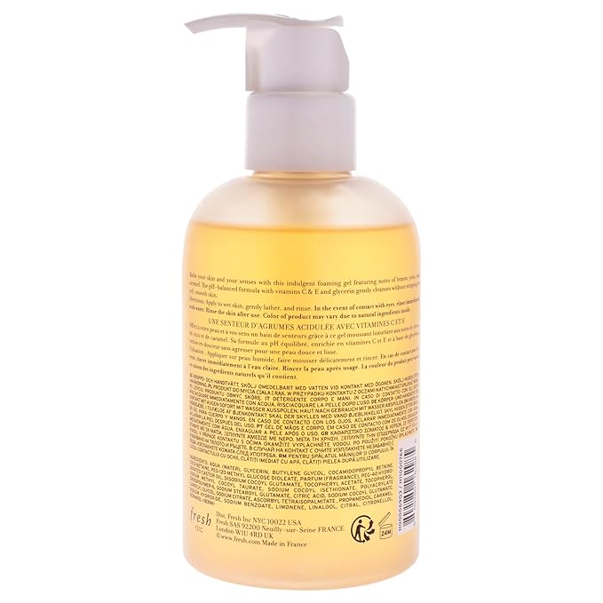 Body and Hand Wash - Sugar Lemon by Fresh for Women - 10 oz Body Wash