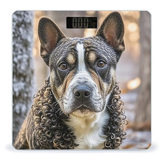 French Poodle Scale for Body Weight Highly Accurate Digital Bathroom Body Scale Digital Bathroom Scales for People Anti-Slip Large LCD Display Smart Scales