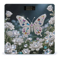 Jewel - Butterfly Scale for Body Weight Sturdy Tempered Glass Weighing Scales with LCD Display Accurate Digital Bathroom Scale Convenient Body Fat Smart Scales Easy Read