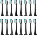8Pcs Replacement Brush HeadsCompatibility for DiamondClean HX3/HX6/HX9 Series Electric Toothbrush HX6064(16Pcs Black)