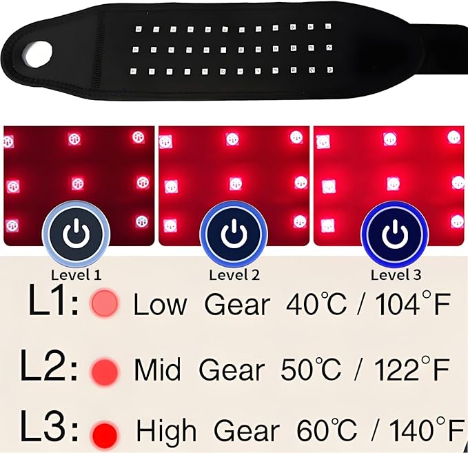 Cordless Red Light Therapy for Hands and Wrists Pain ReliefHands Free Red Light Therapy for Hand ArthritisWrist Pain Relief Vibration and Adjustable Heat Settings 5 Modes 3 Timer