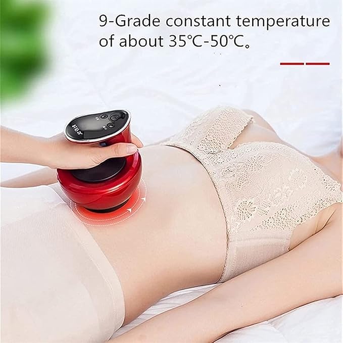 LIPPSY Electric Scraping Massager Rechargeable 6-Speed Adjustable Temperature Thermal Pressure Magnetic Wave Massager Slimming Meridian Dredging
