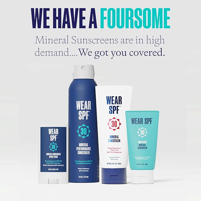 Mineral Sunscreen Sport Stick – Water-Resistant Easy-Swipe SPF 30 0.63 oz
