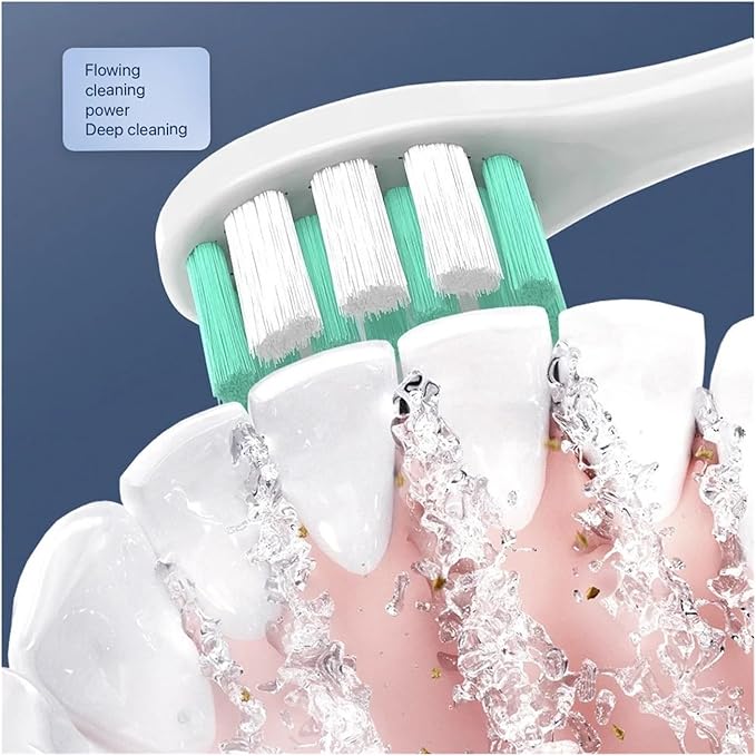Replacement Toothbrush HeadCompatible for Nandme NX7000 Sonic Electric Soft Bristle Tooth Brush8/16pcs(16WHITE Clean Type)