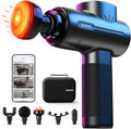 RENPHO Active+ Thermal Massage Gun with Heat App Control Deep Tissue Percussion Massager for Back and Neck Portable Handheld Massager with 5 Speeds 5 Attachments Carry Case Black