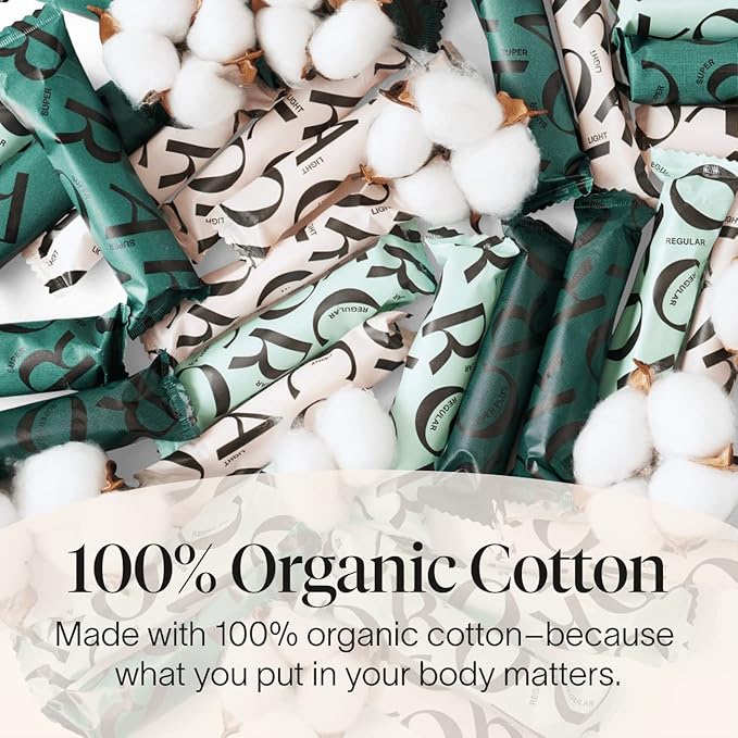 Cora Organic Feminine Care | 72 Long No Wings Liners and 36 Light Applicator Tampon Multipack | Ultra-Absorbent Unscented Natural Non-Toxic | Bundle Pack