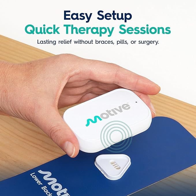 Motive Lower Back Therapy Pads 4‑Pack Refill Replacement NMES Electrodes with Conductive Gel for Lower Back Support for Use with Your Motive Device
