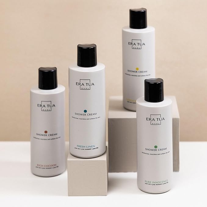 Fresh Linen Shower Cream | Dutch Made &amp Formulated | Natural Vegan Paraben Free &amp Cruelty Free| Hydrating Body Wash for All Skin Types |sulfate Silicone free | Jasmine &amp Rose Scent | 200