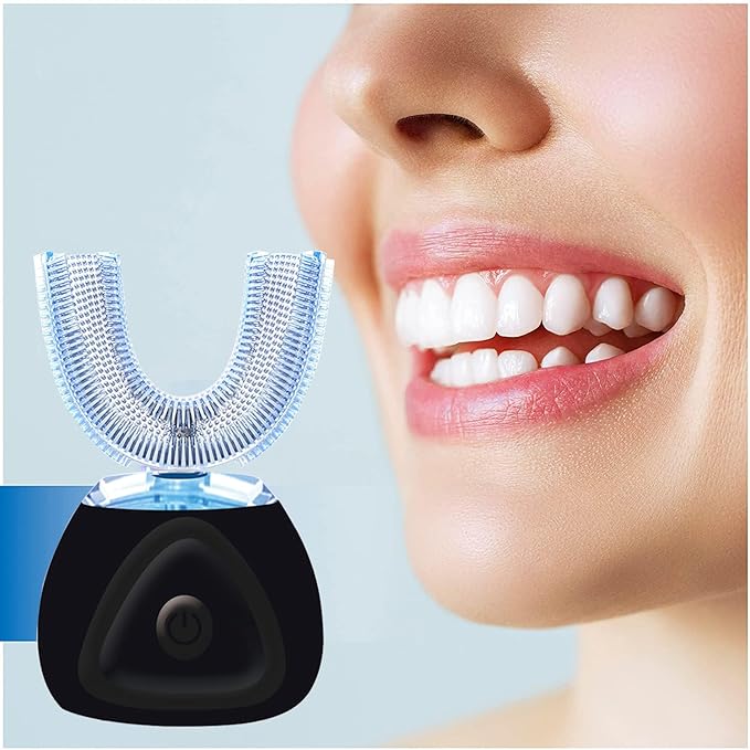 360 Ultrasonic Toothbrush Automatic Toothbrushes Auto Sonic Tooth Brush Teeth whitening Brush with Timer &amp Wireless Charging 360° Ultrasonic Electric Toothbrush for Adult
