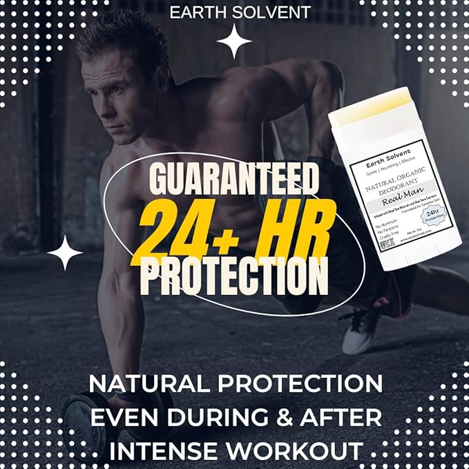 Magnesium Deodorant Vegan Natural Organic Dead Sea Minerals &amp Aloe Vera For Sensitive Skin 24hr Protection Aluminum Free Paraben Free Baking Soda Free Cruelty Free - For Men &amp Women (Real M