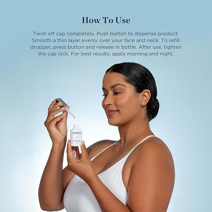 Beverly Hills MD Brighten + Tighten Restorative Face Oil- Reduce Wrinkles &amp Tone Skin Anti-Aging Formula for an Even Moisturized Complexion- Lighten Dark Spots on Face Neck Décolleté w/Vitamin