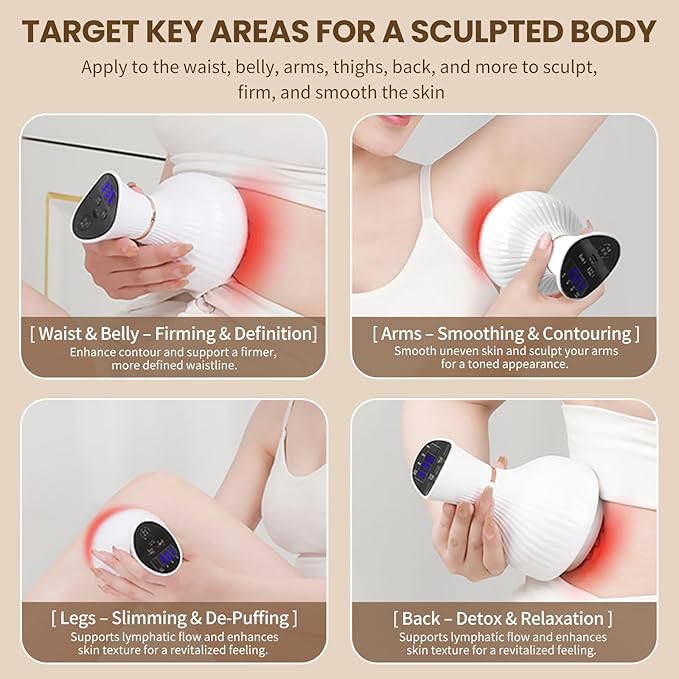 Intelligent 4-in-1 Lymphatic Drainage Massager &amp Anti Cellulite Massage Tool Body Sculpting Machine Helps Reduce Stretch Marks &amp Cellulite Ideal Pain Relief Devices for Legs Arms Belly