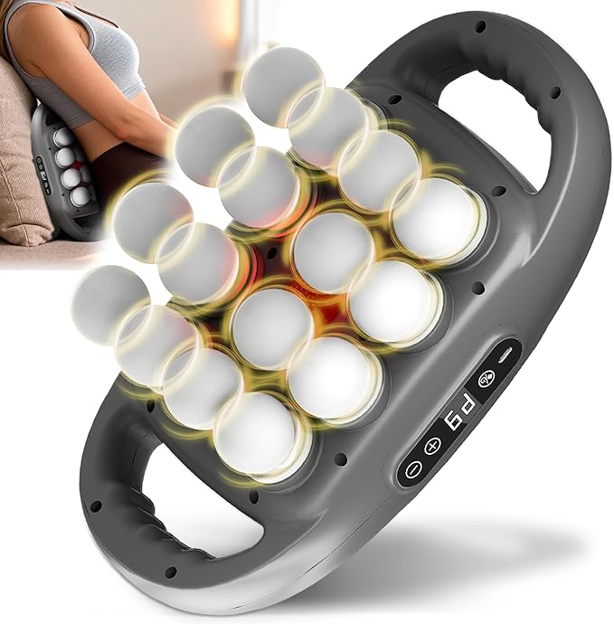 16 Head Massage Gun Deep TissuePercussion Massager for Muscle Relief9 Speeds &amp 9 Intensities Muscle Massage Gun for Shoulders Waist Office Staff