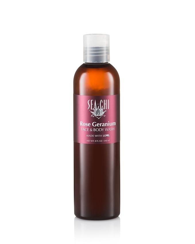 Rose Geranium Face and Body Wash 8oz/240ml