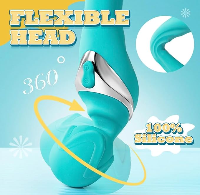 Ergonomic Pulsating Massage Tool with Adjustable Speed and Heat Settings QH13732