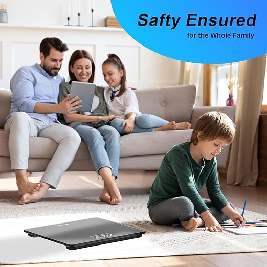 550lbs/250kg Scale for Body Weight Bathroom: Digital Scales Accurate with BMI Via Smart APP Capacity Weight Scales Extra-High Capacity Bright LED Display &amp Large Clear Numbers
