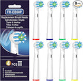 8 Pcs Replacement Toothbrush Heads Compatible with Braun Oral BBrush Heads Compatible with Oral B Pro 1000Genius X and Smart 1500 Series Electric Toothbrush（White）