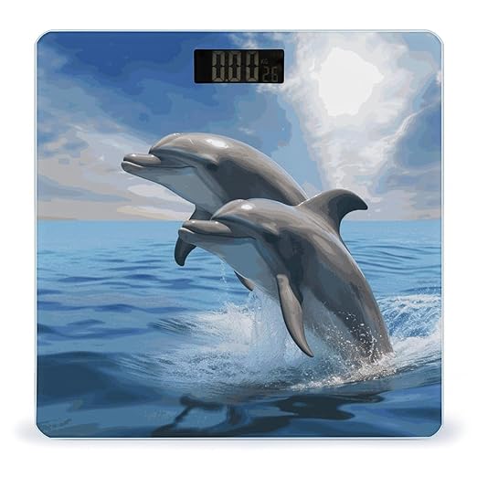 Two Dolphins Bathroom ScaleHighly Accurate Digital Weighing Machine for People Bright LED Display Weight Scale for The Aldult Home Use