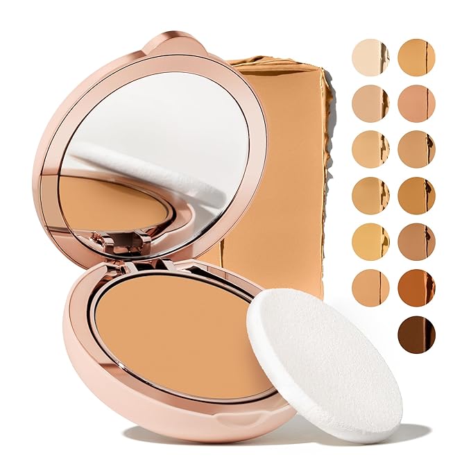 Toty by Sofia Vergara - Ilumina CC Creamy Compact SPF 50+ Mineral Broad Spectrum Sunscreen for Face - Tinted Blurring Balm SPF- Matte Light Coverage - Water &amp Sweat Resistant - All Skin Types - 3