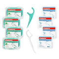 FAMILIFE Floss Picks Mint Dental Floss Picks with 4 Travel Handy Cases 240 Count Flossers and Double Line Flossers 200 Count Unwaxed Flossing Thinner and Tougher Unflavored Threader Flosser