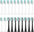 8Pcs Replacement Brush Heads Compatible with Philips Sonicare DiamondClean HX3/HX6/HX9 Series Electric Toothbrush HX6064(12 White 8 Black)