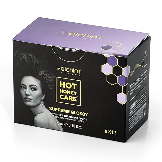Elchim Hot Honey Care: Anti Frizz and Hair Gloss System for Dry/Damaged Hair Hair Serum and Blow Dry Starter Kit Hair Dryer Concentrator Compatible with Elchim Compact Hair Dryers