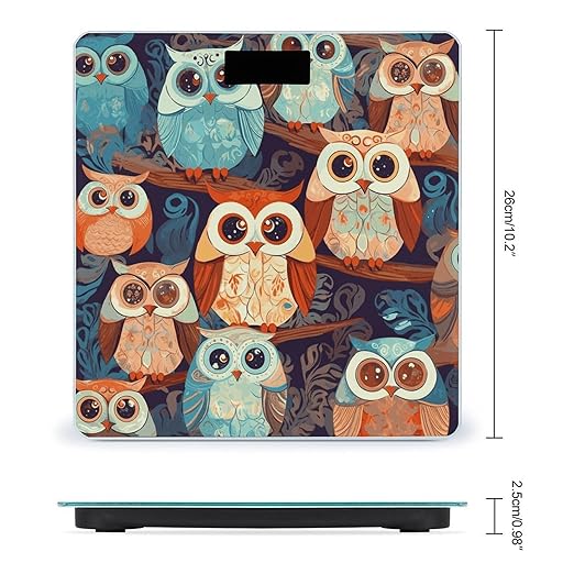 Anime Owl_77921330 Bathroom ScaleHighly Accurate Digital Weighing Machine for People Bright LED Display Weight Scale for The Aldult Home Use