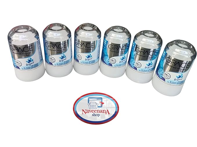 Alum stone deodorant natural 70 g. (1Pack= 6 Pc) By naveenana shop.