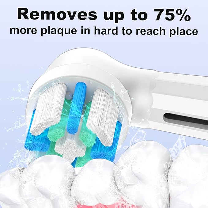 IO Replacement Heads Compatible with Oral B IO 2/3/4/5/6/7/8/9/10/Deep Clean Electric Toothbrushes Brush Heads Compatible with Oral B IO with Medium Bristles (12 White)