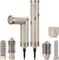 Foldable 2-in-1 Hair Styler (Dries &amp Styles) | Your Choice of 5-Piece or 9-Piece Attachment Kit | Adjustable High/Low Heat &amp Speed for All Hair Types (Straight Wavy Curly Thick) (501)