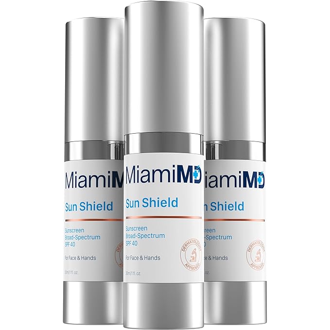Sun Shield Sunscreen (30ml) Face for Women - Spf 40 Broad Spectrum Face Sunscreen - Sunblock with Vitamin C - Sun Screen with Hydrating and Moisturizing Aloe Vera for All Skin Types - 3 pack