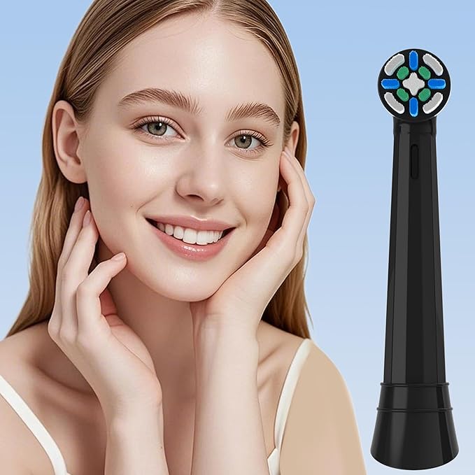 10 Pcs IO Toothbrush Heads with Medium Bristle Compatible with Oral B IO Replacement Heads Compatible with Oral B IO 2/3/4/5/6/7/8/9/10/Deep Clean Series Electric Toothbrushes (Black/White)