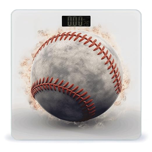 Baseball Weight Scale for Body Weight Digital Bathroom Scale High Capacity Accurate Digital Weighing Scales and Easy-to-Read on Backlit LCD Display Scales