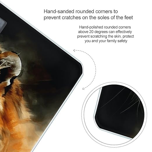 Tiger Weight Scale for Body Weight Digital Bathroom Scale High Capacity Accurate Digital Weighing Scales and Easy-to-Read on Backlit LCD Display Scales