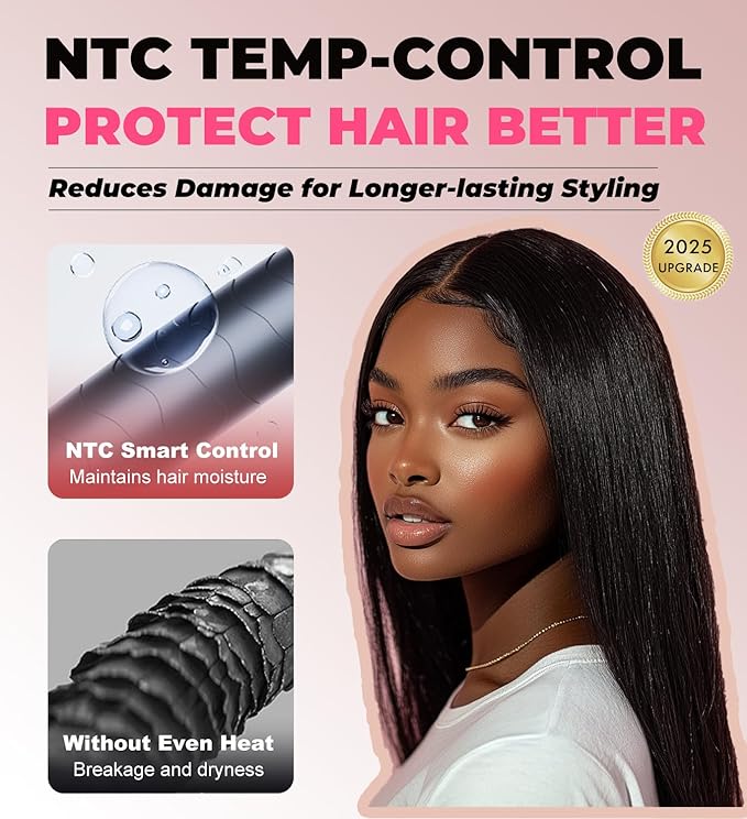 Hair Straightener and Curler - Flat Iron Curling Iron in One - Twist Straightening Curling Iron Combo - Digital LCD Display &amp Dual Voltage - Multi-Styler - Gifts for Women