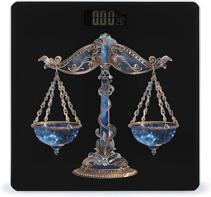 Libra Zodiac Sign Scale for Body Weight Smart Accurate Digital Bathroom Scale with Easy Read LCD style