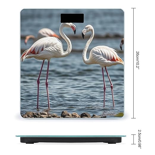Animal Flamingo Scale for Body Weight Digital Bathroom Scale Toughened Glass High Precision Scales for Body Weight with Large LCD Backlight Display Weight Scales