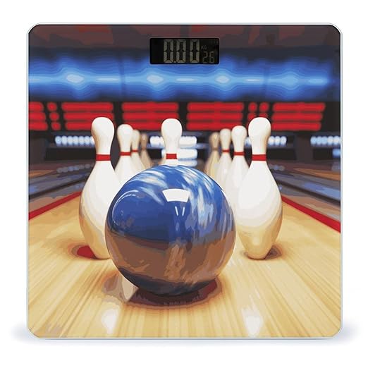 Bowling Weight Scale Digital Electronic Scales Bathroom Scale Larg LCD Backlight Display High Precision MeasurementsTempered Glass