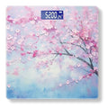 Digital Scale for Body Weight Highly Precision Bathroom Weight Scale 400 lbs with Backlit Display Personalized Scale for Home-Pink Cherry Blossom Tree with Light Blue Sky