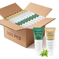 Shampoo and Body Wash BulkTravel Size Individually Wrapped Hotel Mini Shower Gel and Shampoo Small Cleansing Toiletries Amenities Men Women for Hotel/Vacation/Homeless 1 Fl Oz (Pack of 100)