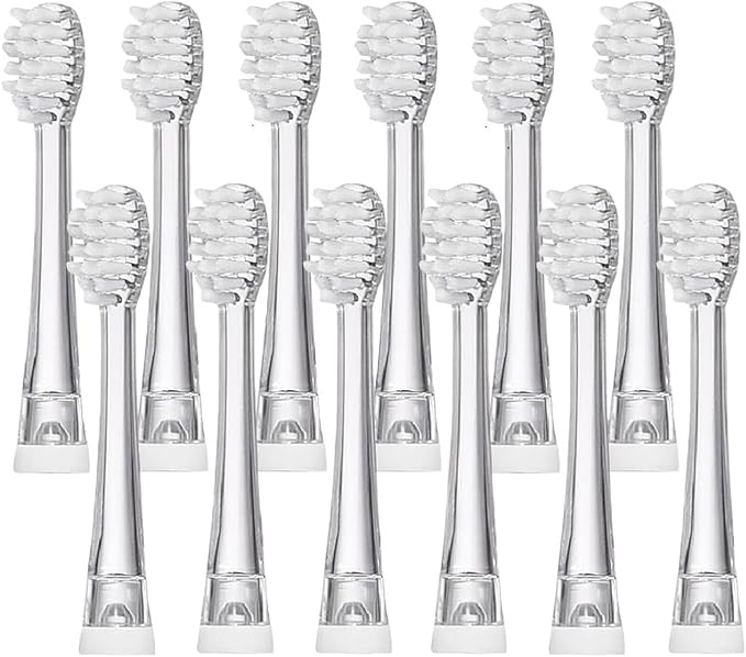 8/12/16 Pcs SG-831 Ultral Soft Bristle Replaceable Brush Heads Compatible for SG977/EK6/EK7/SG513 Electric Toothbrush Head(12 Pcs)