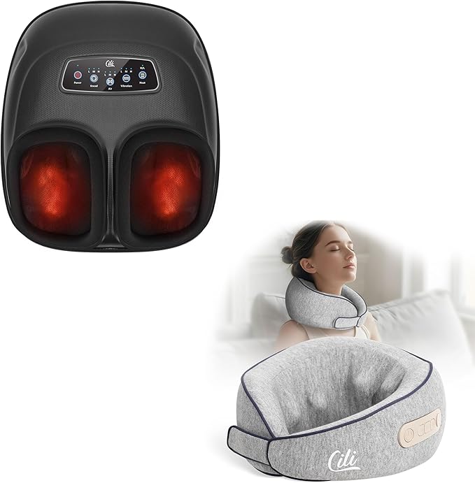 CILI Cordless Neck Massager Pillow &amp Foot Massager