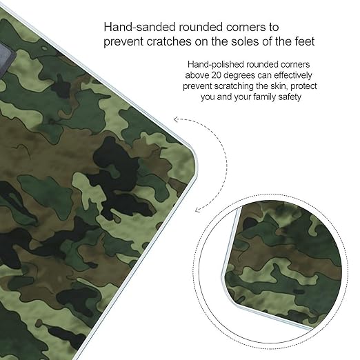Green Military Camo Bathroom Scale Rounded Smart Scale for Body Weight Automatic Power On/Off Weight Scales Accurate Bathroom Digital Scales for Pet Home Bedroom Kitchen