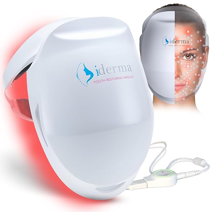 Red Light Therapy for Face – LED Face Mask for Eyes Neck &amp Skin | Infrared Therapy Mask for Anti-Aging Wrinkles Skin Rejuvenation