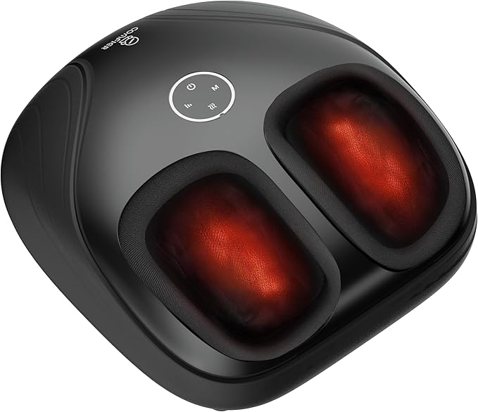 COMFIER Shiatsu Foot Massager with HeatFeet Massager for NeuropathyPlantar Fasciitis Kneading Rolling CompressionFits up to Men Size 12Home Office UseGifts for WomenMen